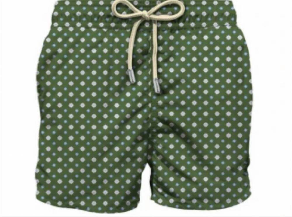 NEW MC2 SAINT BARTH men's lightening micro stretch shorts in dew tie